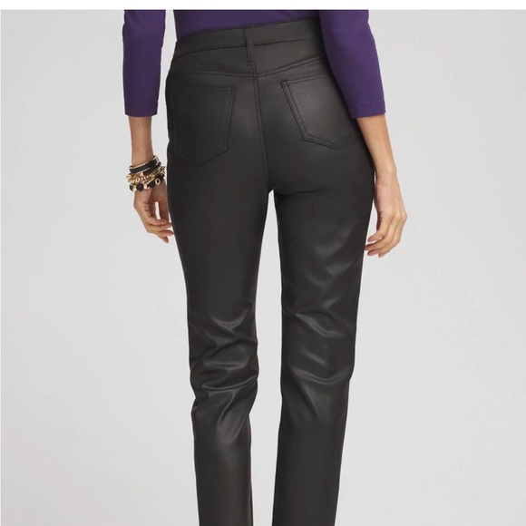 CHICO'S coated slim leg ankle  jeans - Picture 4 of 7